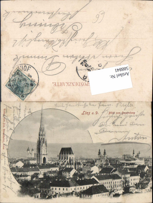 588841,Passepartout AK Linz an der Donau Bauernberg 1900