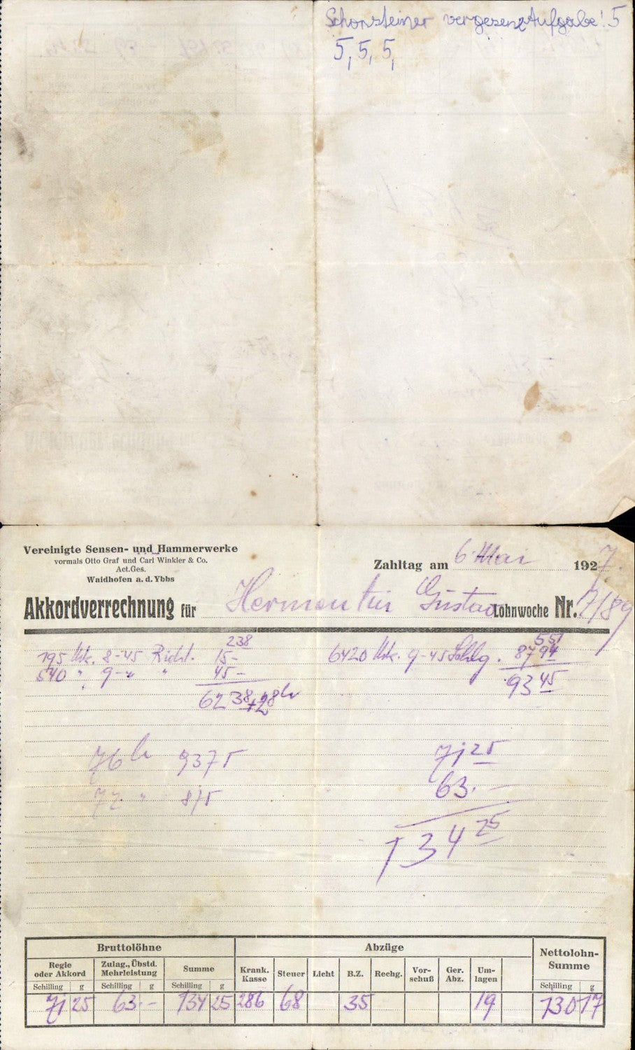 Alte Ansichtskarte – Old Postcard