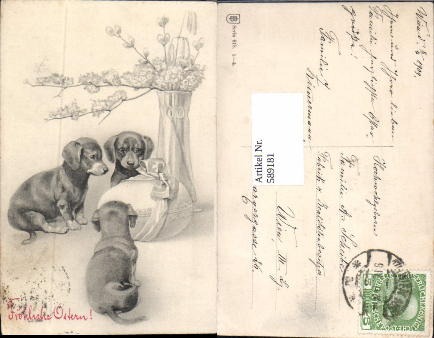 589181, great artists AK Easter Dachshund dog