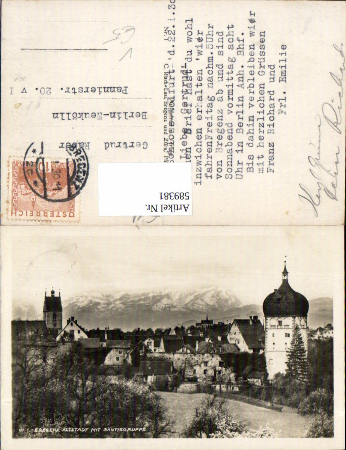 Alte Ansichtskarte – Old Postcard