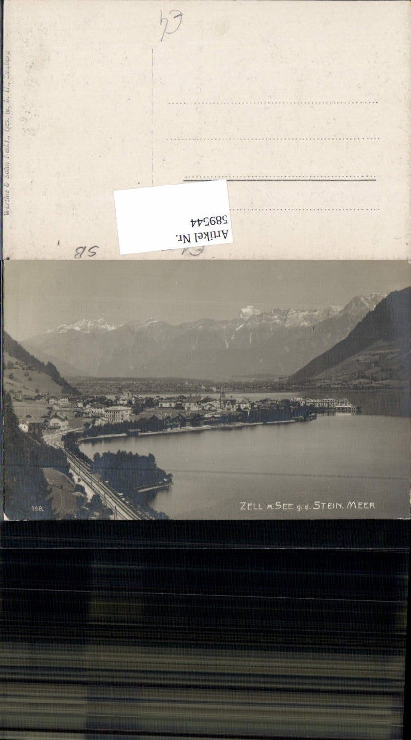 589544,Foto-AK Zell am See Detailansicht Bahnstrecke