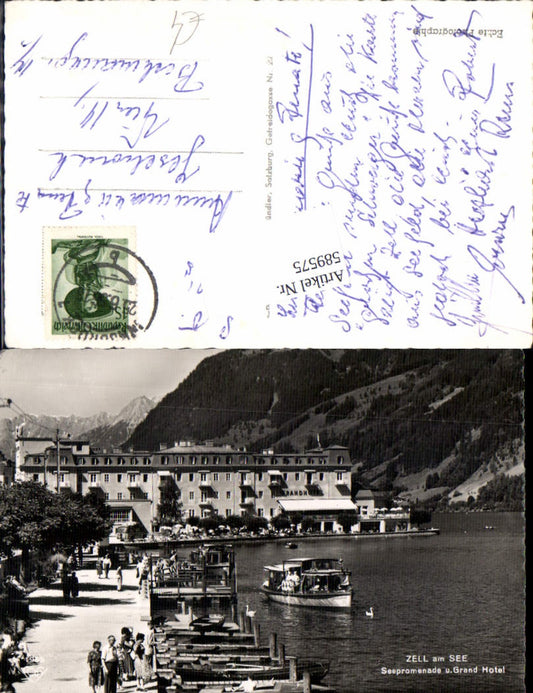 589575,Zell am See Grand Hotel Boote Leute Promenade