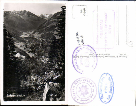 589719,Badgastein Bad Gastein Hüttenstempel Pochartseehütte usw.