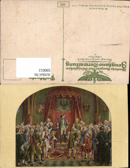 590012,Künstler AK W. Camphausen Schlesien Friedrich der Große 1741
