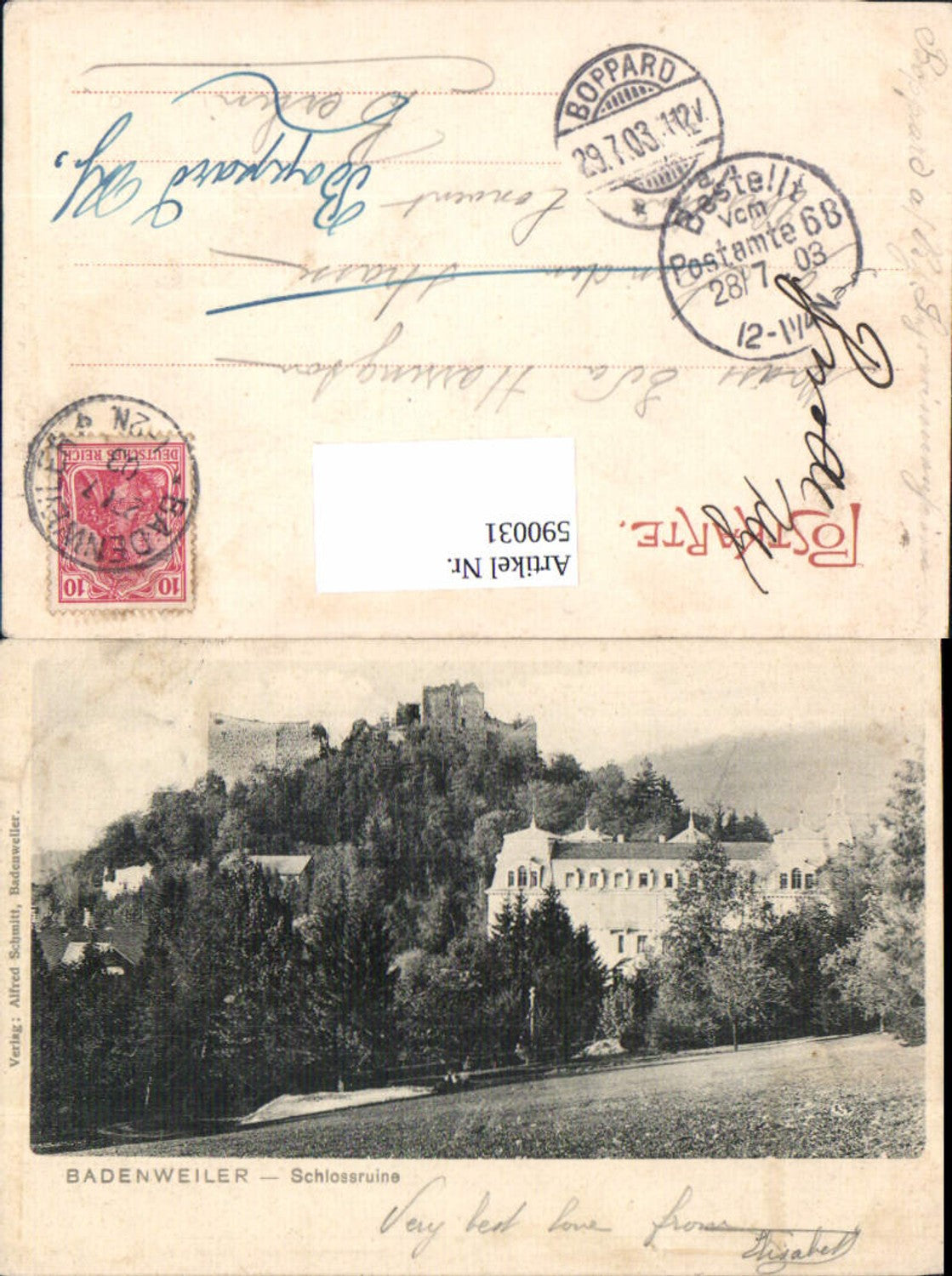 590031, Badenweiler Ruin, damaged