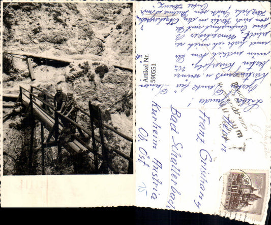 590551,Foto Ak Ötschergräben Ansicht Brücke b. Mitterbach am Erlaufsee