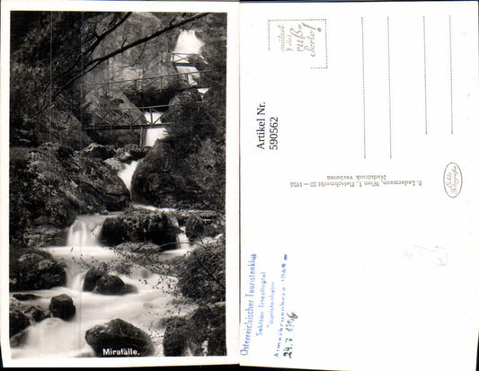 590562,Foto Ak Mirafall Mitterbach am Erlaufsee Wasserfall