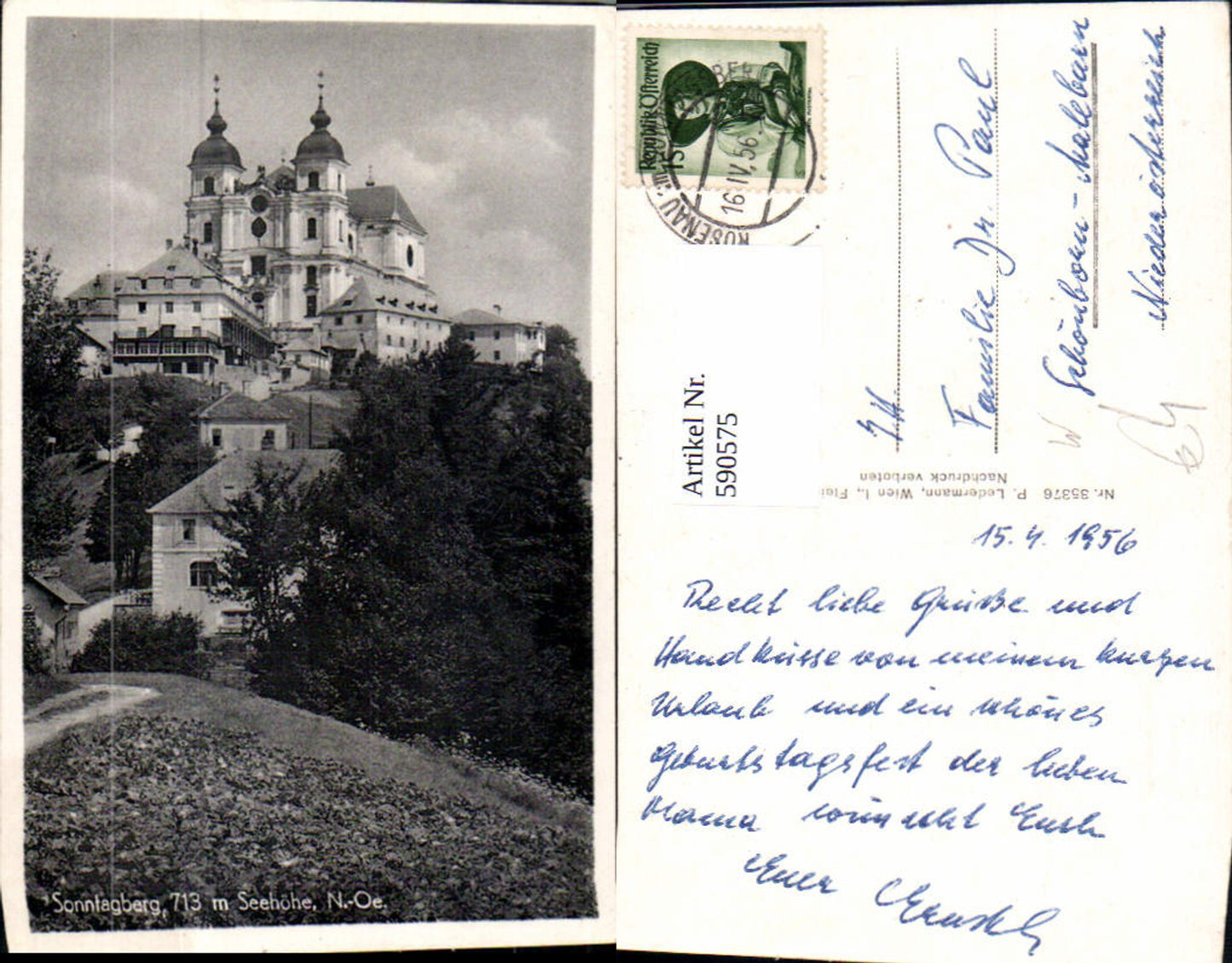 590575,Foto Ak Sonntagberg Rosenau Wallfahrtskirche