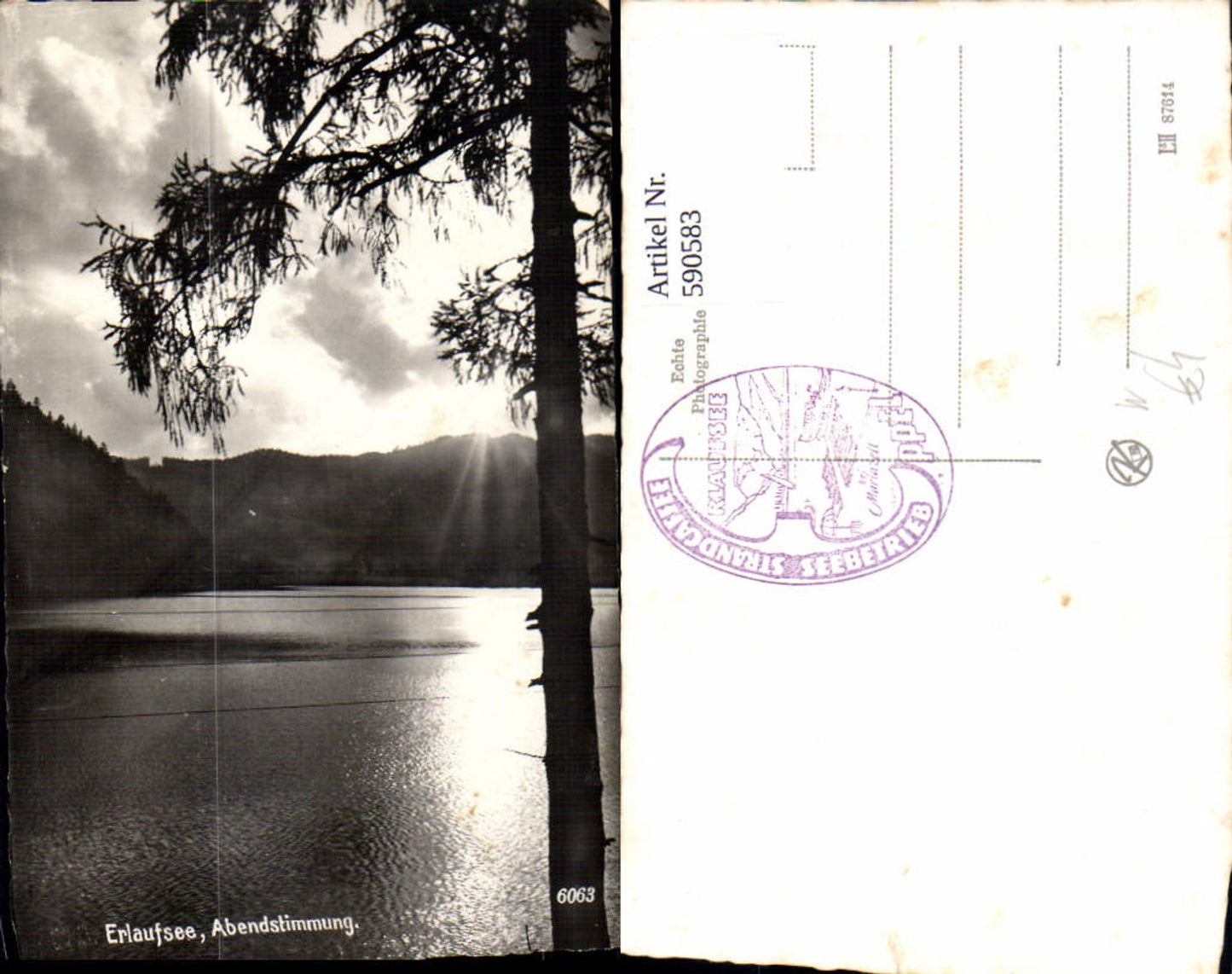 590583,Foto Ak Erlaufsee Abendstimmung Mitterbach am Erlaufsee