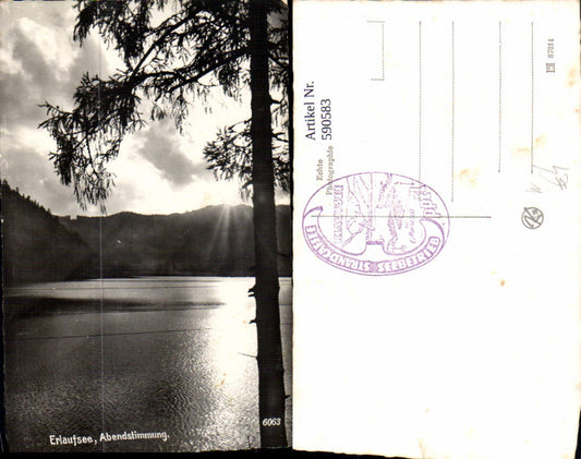 590583,Foto Ak Erlaufsee Abendstimmung Mitterbach am Erlaufsee