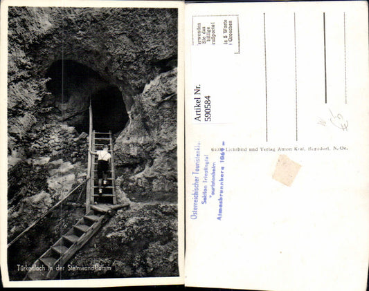 590584,Türkenloch i. d. Steinwandklamm Leiter Weissenbach an der Triesting