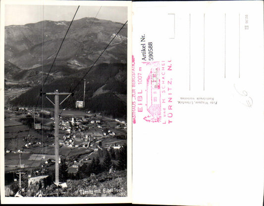 590588,Foto Ak Türnitz m. Eibel Sessellift Berglift