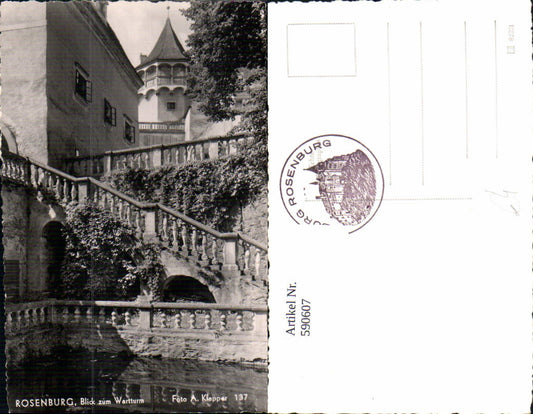 590607,Foto Ak Rosenburg Blick z. Wartturm Rosenburg-Mold