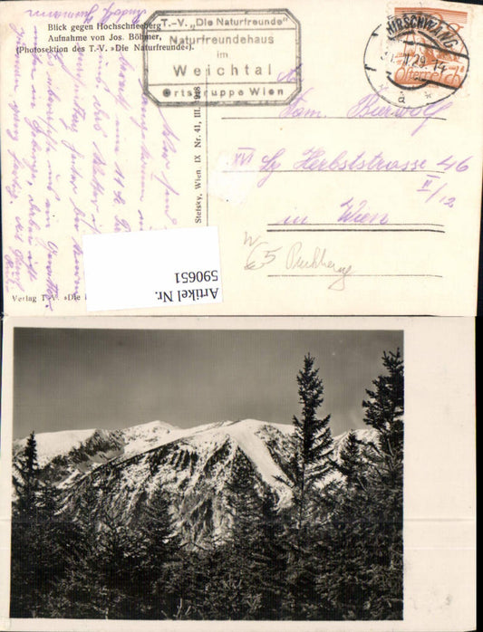 590651,Blick geg. Hochschneeberg Puchberg am Schneeberg