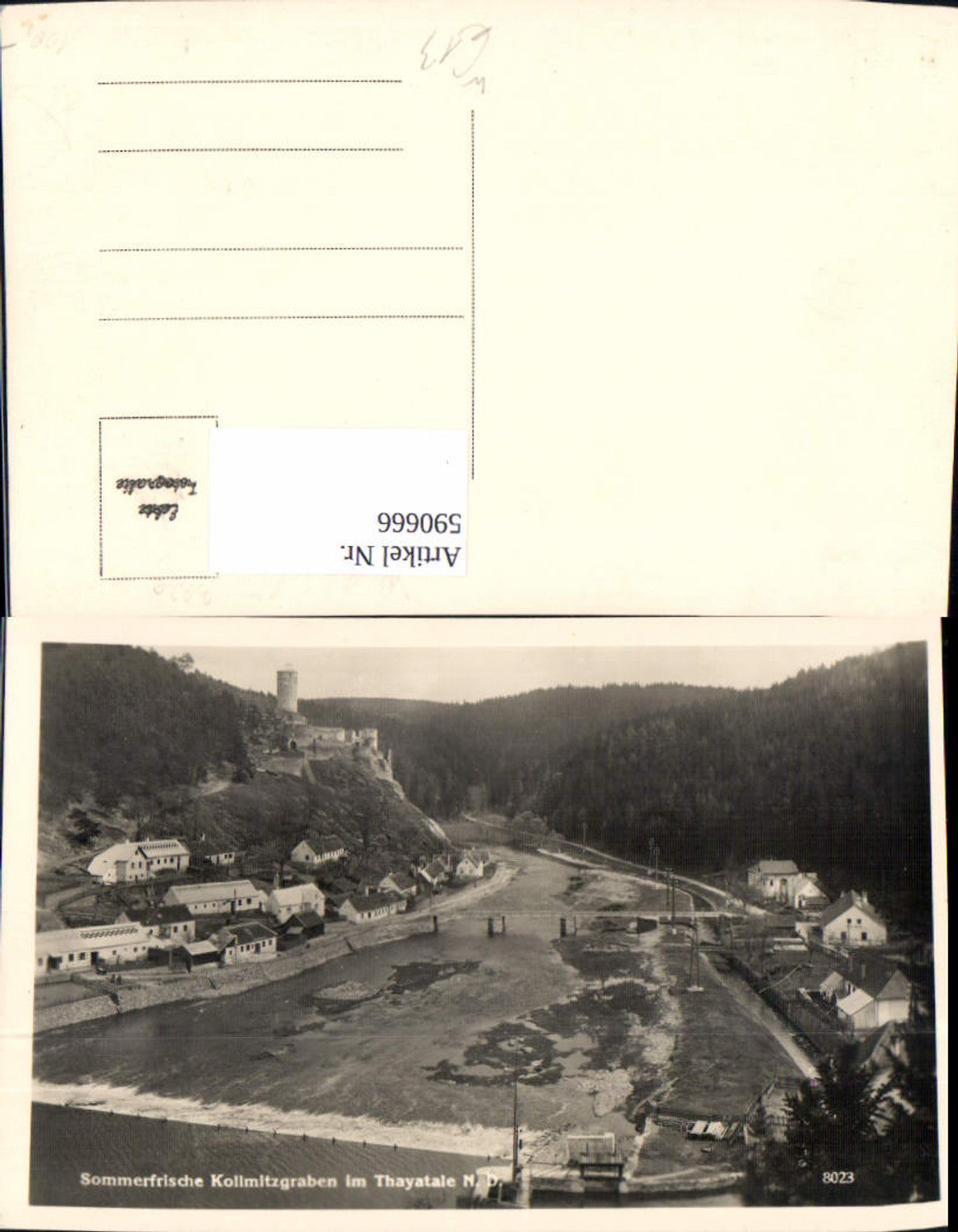 590666,Foto Ak Kollmitzgraben i. Thayatale Ludweis-Aigen Ruine