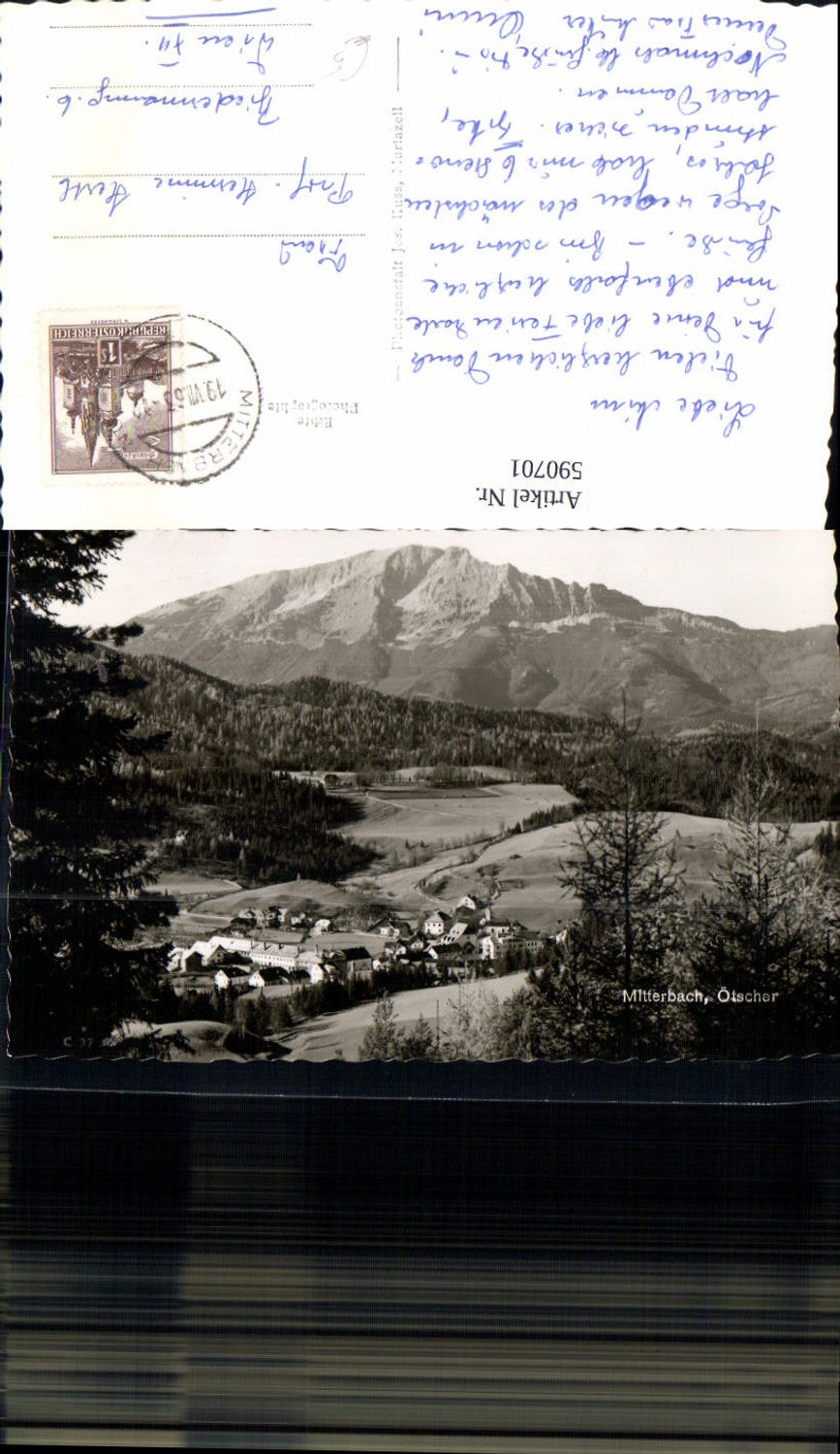 590701,Foto Ak Mitterbach am Erlaufsee Totale