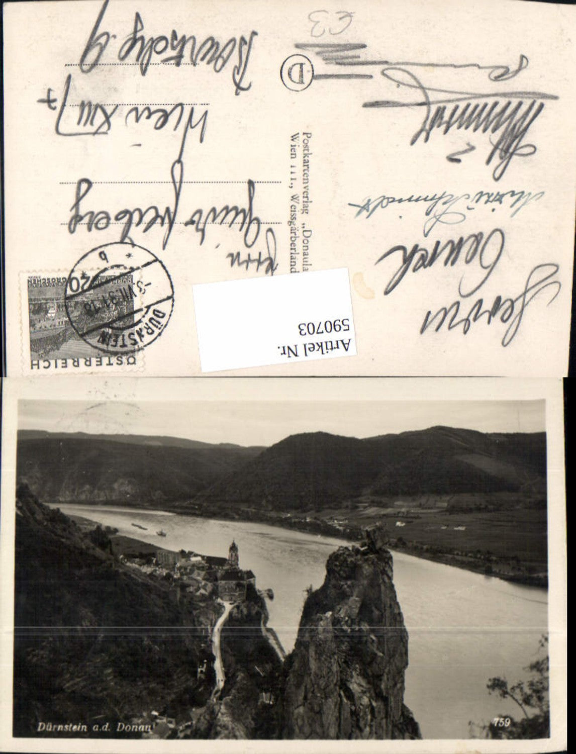 590703,Foto Ak Dürnstein a. d. Donau