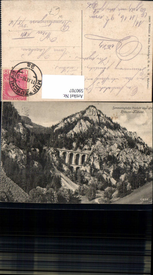 590707,Semmeringbahn Viadukt über d. Krausel-Klause Breitenstein