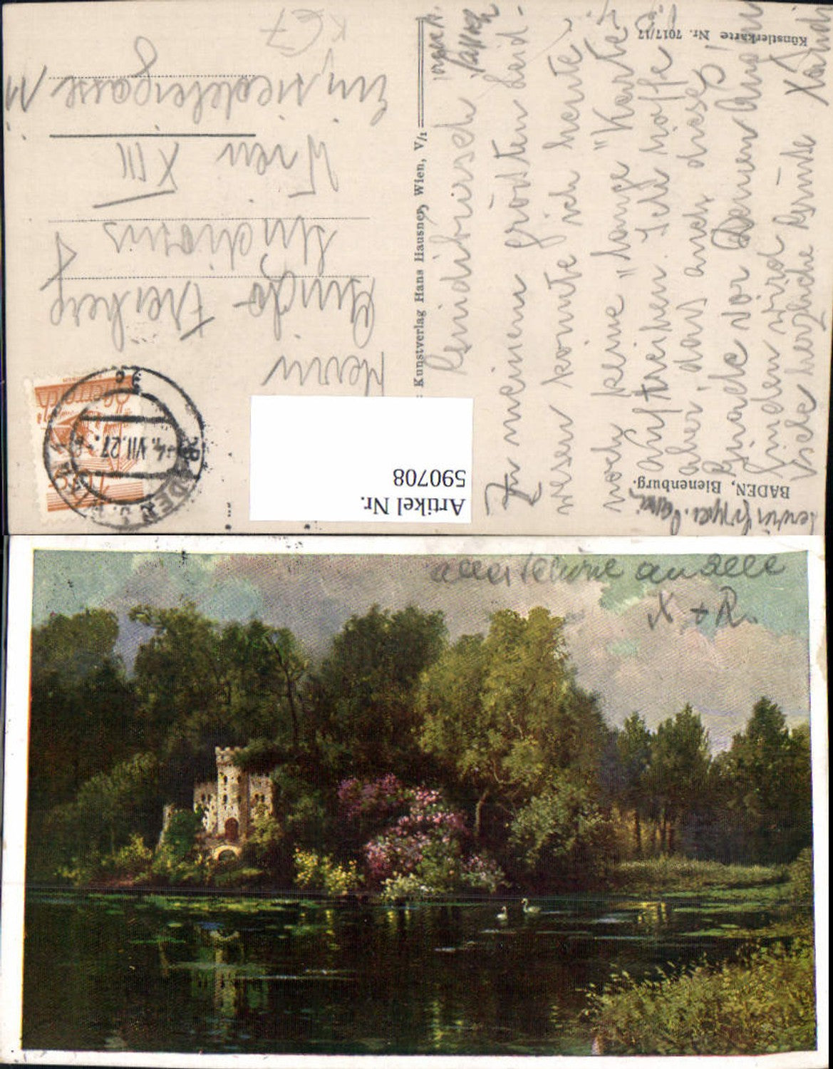 590708,Künstler Ak Baden Bienenburg pub Hans Hausner