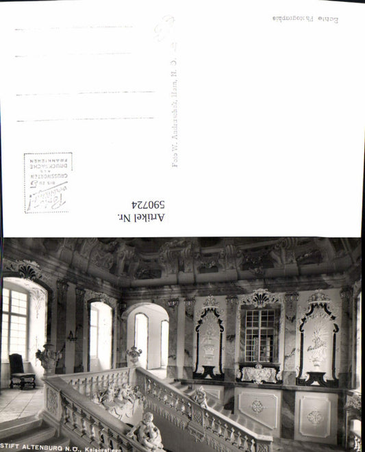 590724,Foto Ak Stift Altenburg Kaiserstiege Innen Stift