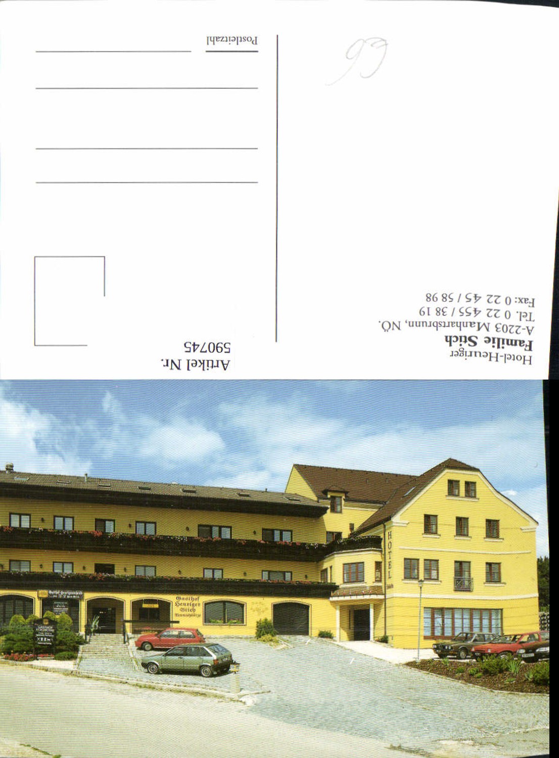 590745,Großebersdorf Manhartsbrunn Hotel Heuriger Familie Stich