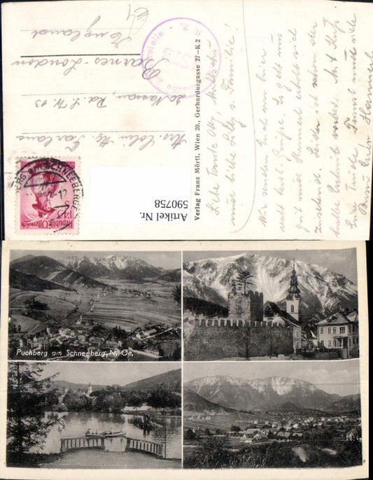 590758,Mehrbild Ak Puchberg a. Schneeberg Kirche Ansicht
