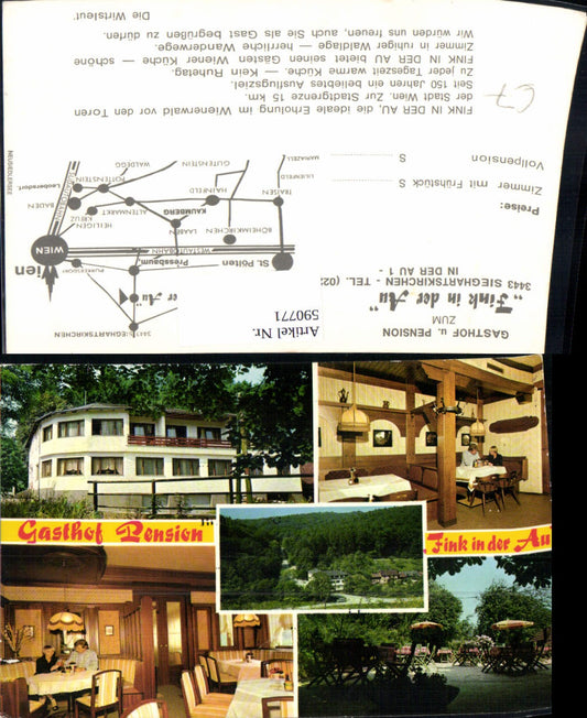 590771,Mehrbild Ak Sieghartskirchen Gasthof u. Pension zum Fink i. d. Au Gaststube