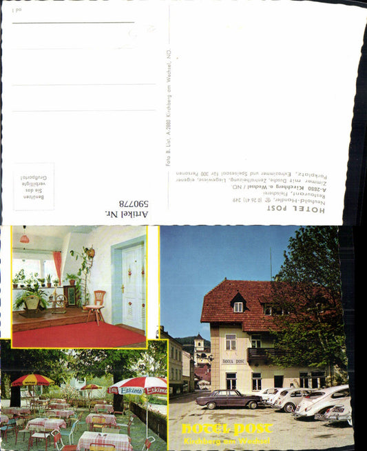 590778,Mehrbild Ak Hotel Post Kirchberg a. Wechsel VW Käfer Spinnrad