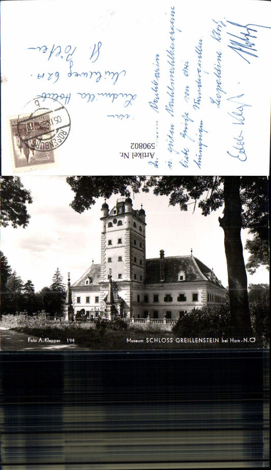 590802,Foto Ak Schloss Greillenstein b. Horn Museum Röhrenbach pub A. Klapper 194