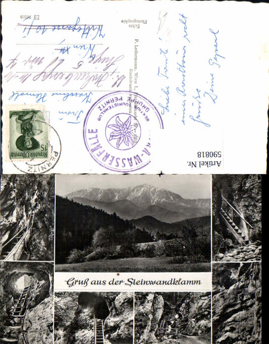 590818,Mehrbild Ak Steinwandklamm Leiter Stiege Weissenbach an der Triesting
