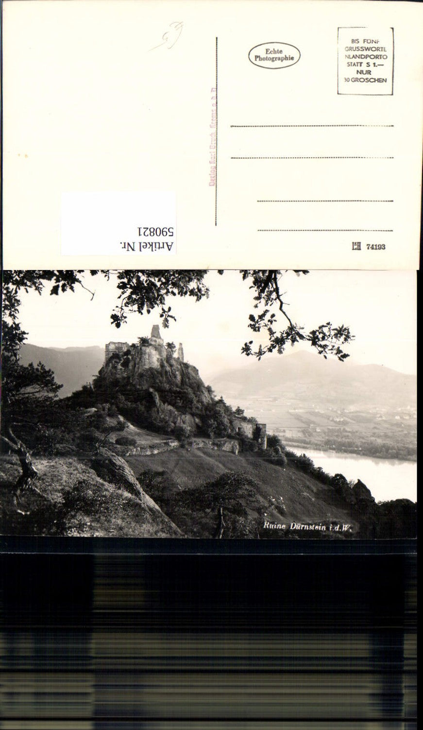 590821,Foto Ak Ruine Dürnstein Wachau