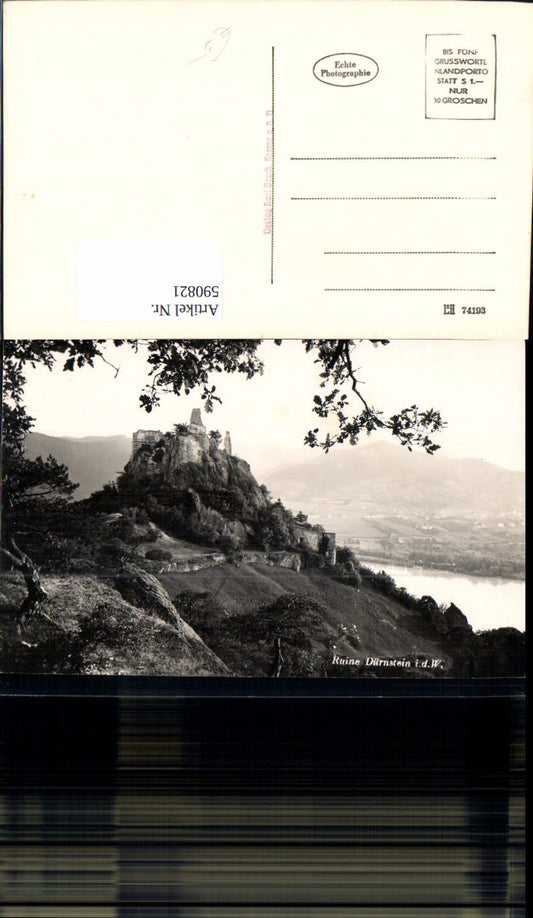 590821,Foto Ak Ruine Dürnstein Wachau