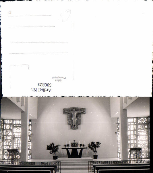 590823,Foto Ak Canisiusheim Horn Kirche Innen