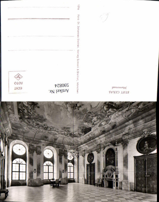 590824,Foto Ak Stift Geras Marmorsaal Innen