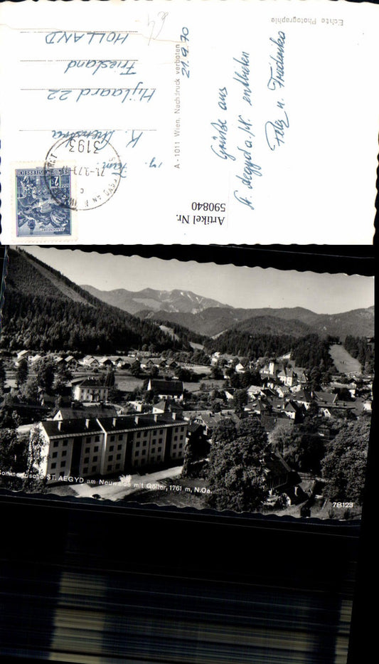 590840,Foto Ak St. Aegyd am Neuwalde m. Göller