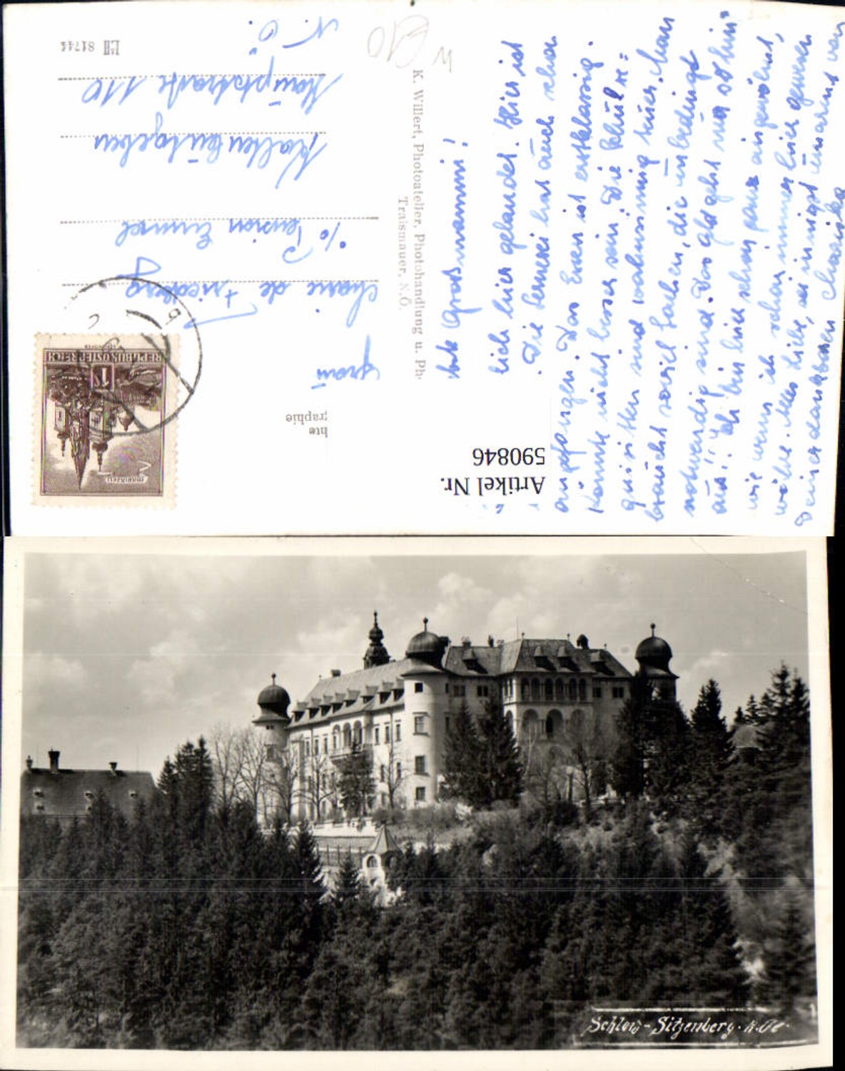590846,Foto Ak Sitzenberg-Reidling Schloss Sitzenberg