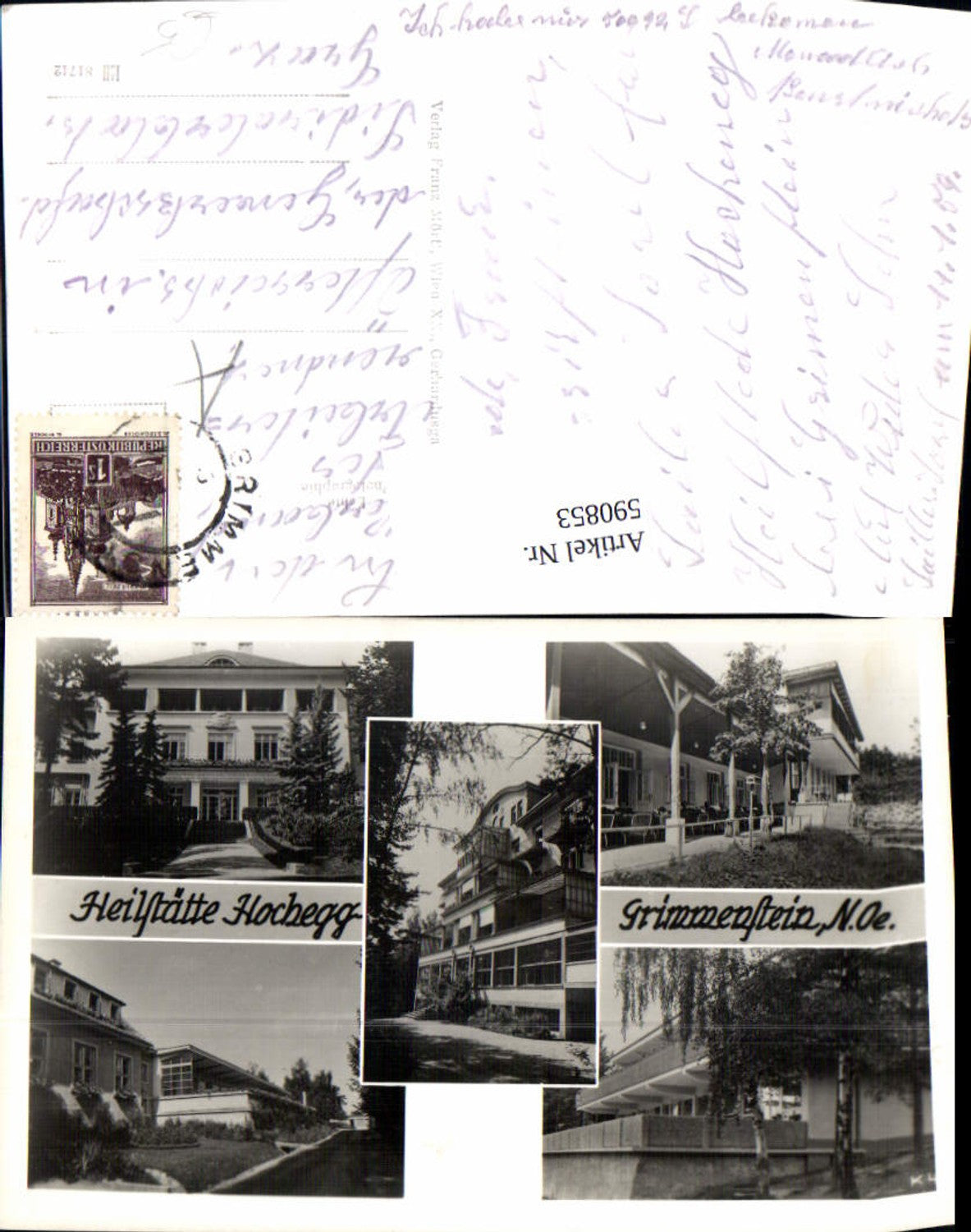 590853,Mehrbild Ak Heilstätte Hochegg Grimmenstein