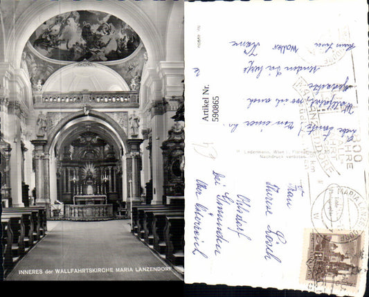 590865,Foto Ak Maria-Lanzendorf Wallfahrtskirche Innen Kirche