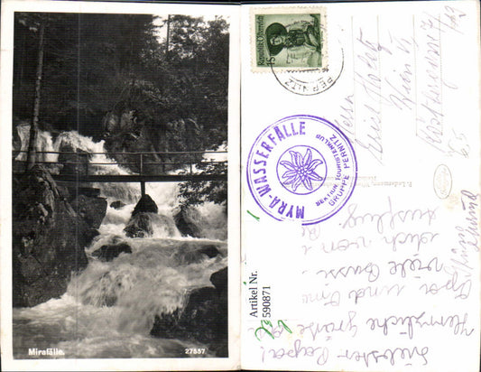 590871,Foto Ak Mirafall Wasserfall Mitterbach am Erlaufsee