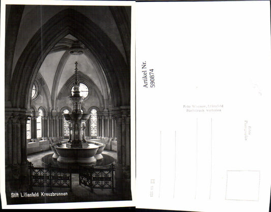 590874,Foto Ak Lilienfeld Stift Lilienfeld Kreuzbrunnen Brunnen