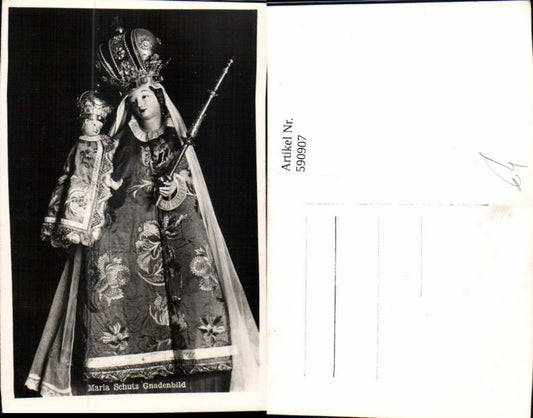 590907,Foto Ak Maria Schutz Gnadenbild Schottwien Religion