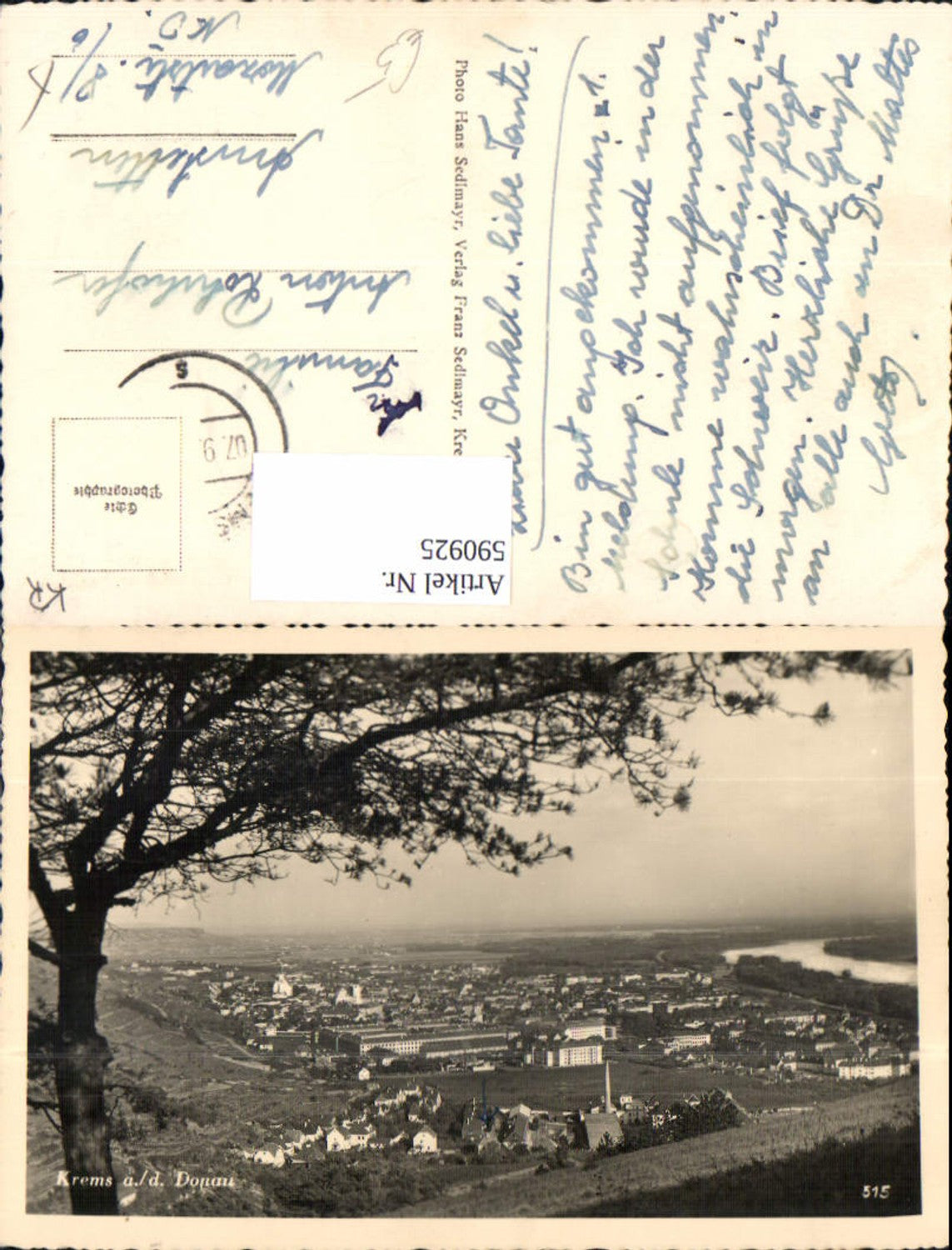 590925,Foto Ak Krems a. d. Donau Totale