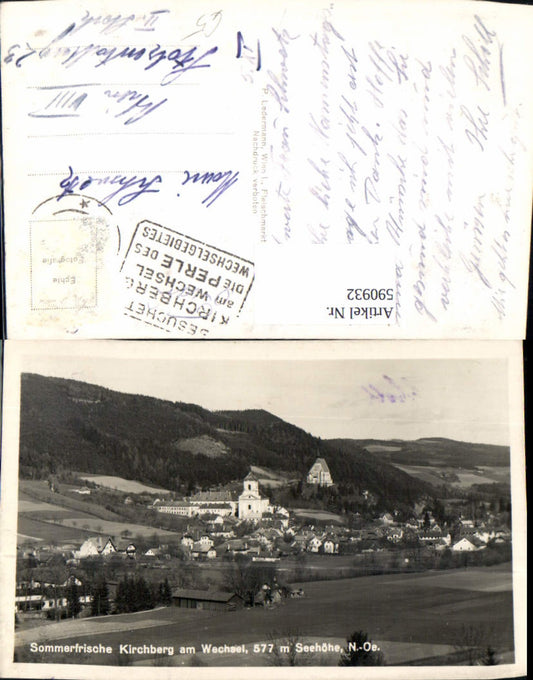 590932,Foto Ak Kirchberg a. Wechsel Totale