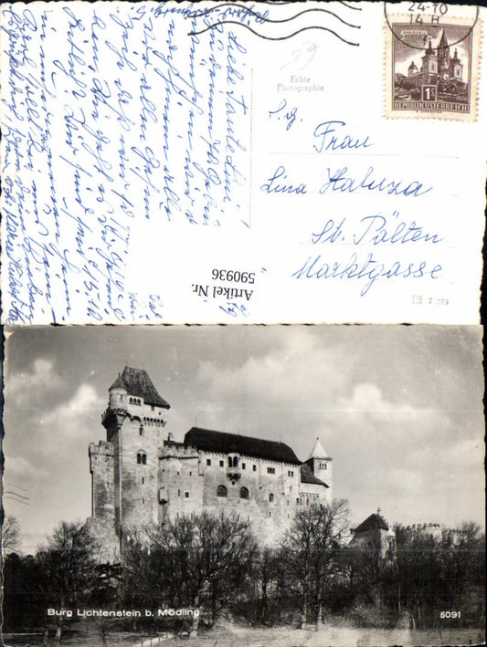 590936,Foto Ak Burg Lichtenstein b. Mödling