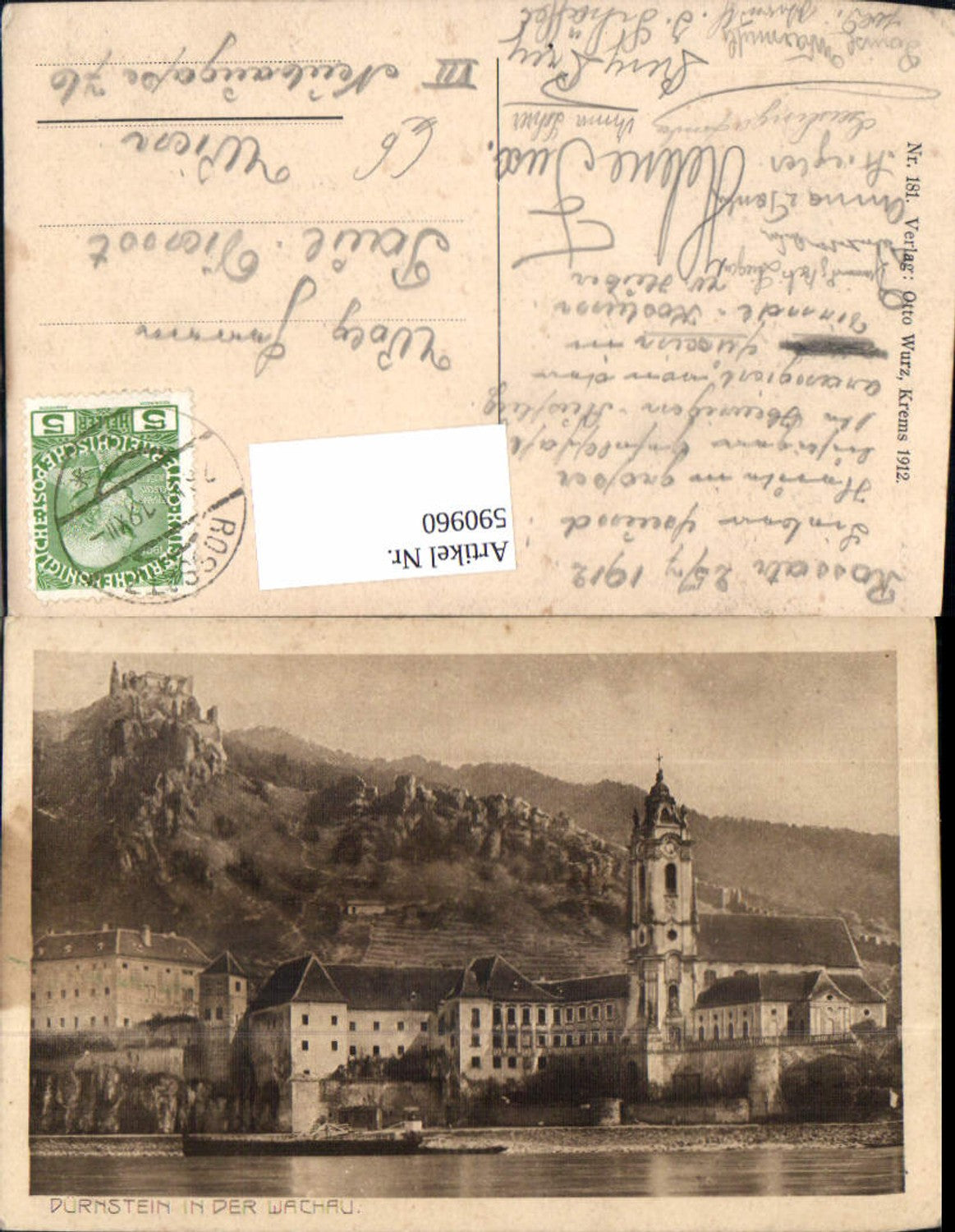 590960,Dürnstein Wachau Ansicht m. Anleger