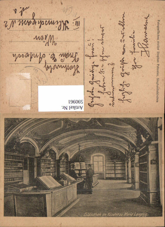 590961,Kloster Maria Langegg Bibliothek Bergern im Dunkelsteinerwald