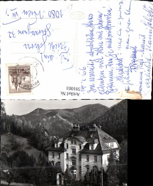 591003, Photo Ak Semmering Recreation Center White Cross Breitenstein a. Semmering