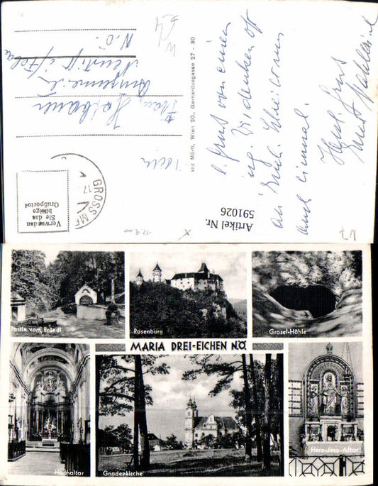591026,Mehrbild Ak Basilika Maria Dreieichen Rosenburg-Mold Gnadenkirche Grasel-Höhle