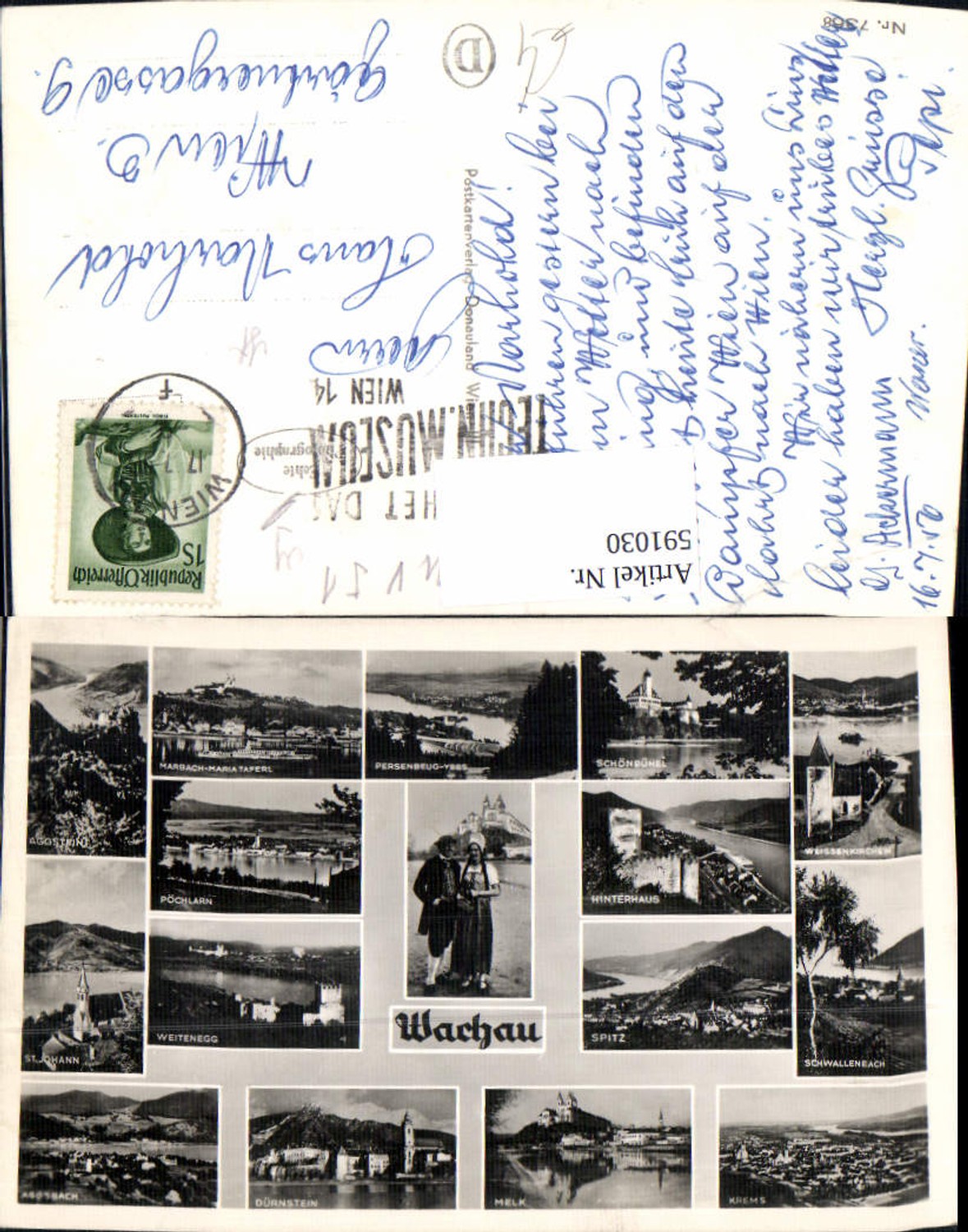 591030,Mehrbild Ak Wachau Dürnstein Krems Ansichten