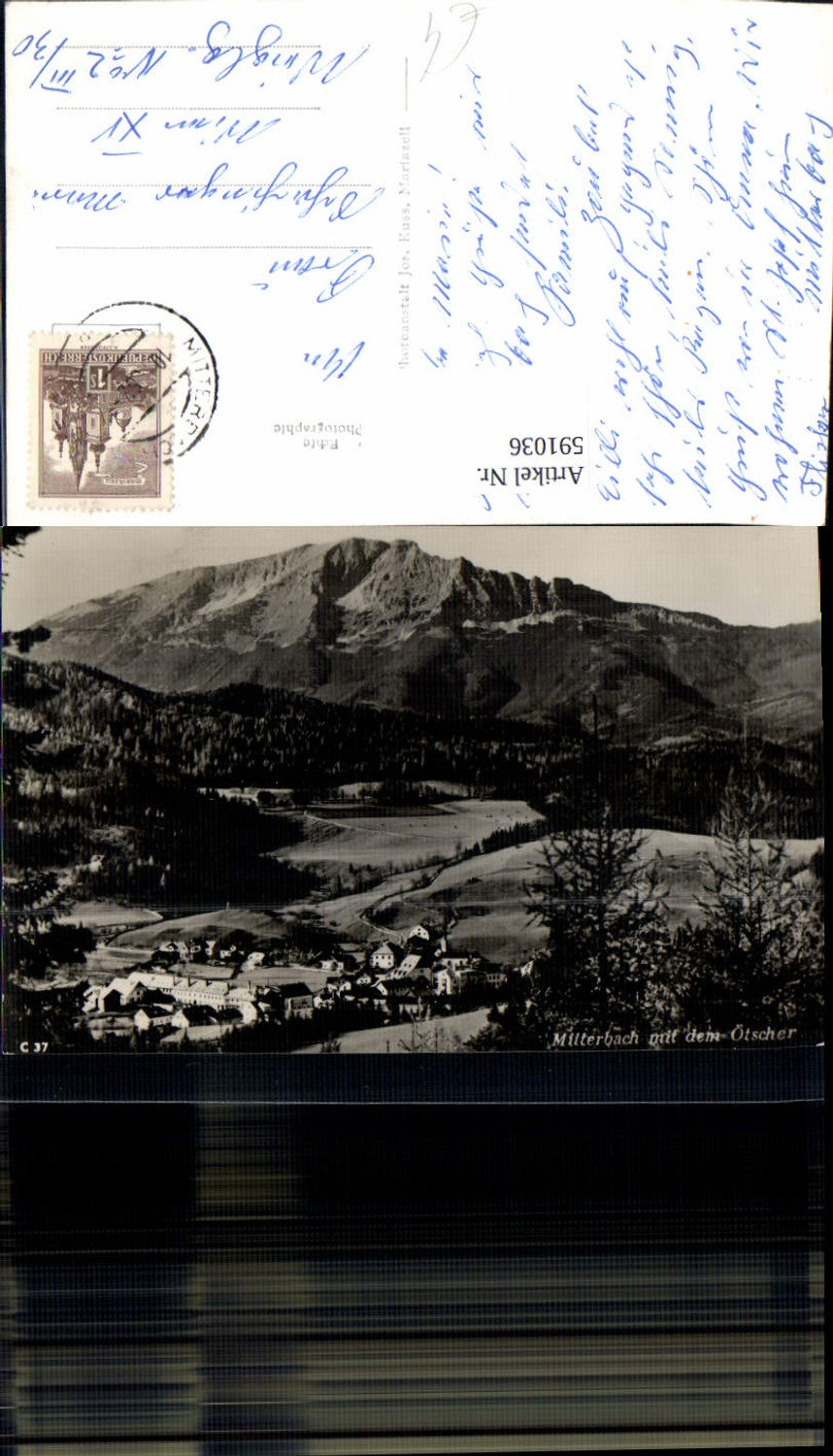 591036,Foto Ak Mitterbach am Erlaufsee m. d. Ötscher
